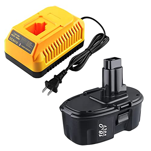 ANTRobut 18V 4500mAh Replacement Dewalt 18V Battery XRP DC9096 DC9098 DC9099 DW9095 DW9096 DW9098 DE9038 with DC9310 18V Battery Charger