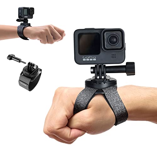 TELESIN Upgraded Wrist Strap, 360 Rotation Arm Plam Ankle Mount Band Holder Cycling Mount for GoPro Max Hero 11 10 9 8 7 6 5 Insta360 One R X2 Go2 DJI Osmo Action 2 Camera Accessories