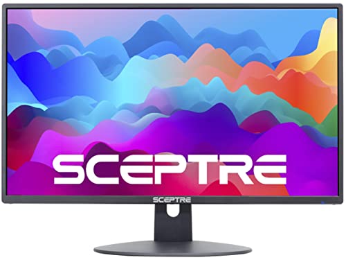 Sceptre New 22 Inch FHD LED Monitor 75Hz 2X HDMI VGA Build-in Speakers, Machine Black (E22 Series), 1920 x 1080 Pixels