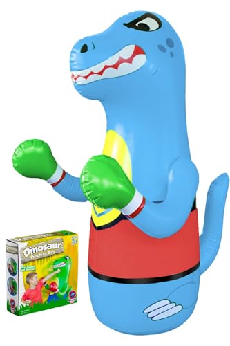 PREFERRED TOYS - Inflatable Punching Bag for Kids - Bop Bag Inflatable Punching Toy - Inflatable Dinosaur with Instant Bounce Back Movement for Kids/Toddlers (47” Height)