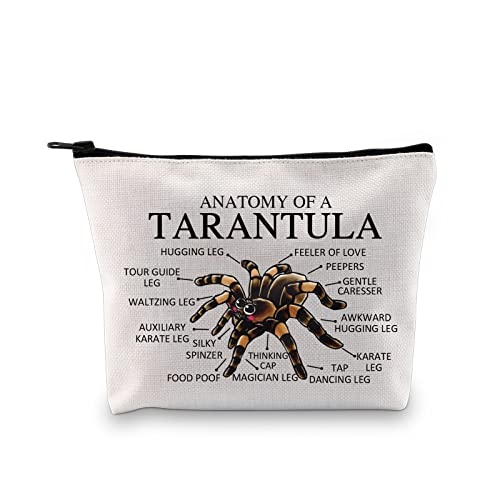 G2TUP Tarantulan Lover Gift Anatomy Of A Tarantulan Makeup Bag Tarantula Mom Cosmetic Bag Tarantula Owner Gift Spider Lover Zipper Travel Bag (Anatomy Of A Tarantulan MB)