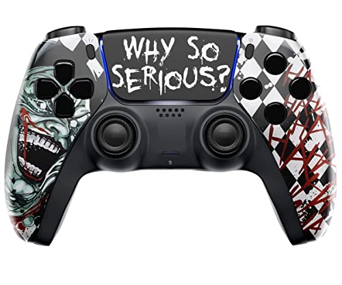 MODDEDZONE Wireless Controller for PS5 with Exclusive and Unique Designs Compatible with PlayStation 5 - The Ideal Christmas Gift for Gaming Enthusiasts - Expertly Crafted in USA Black Mask