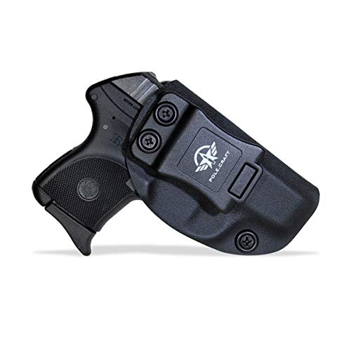 POLE.CRAFT Ruger LCP 380 Holster IWB Kydex for Ruger LCP 380 Without Attachments Such as Light/Laser - Inside Waistband Holster -LCP 380 Auto Gun Pocket Pouch Accessories (Black,Right)