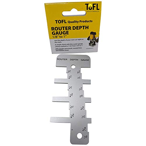 TOFL Depth Gauge Tool for Router | Ideal for Measuring Router Bit Depth with Easy-to-Read Analog Display | Ensures Accuracy for Woodworking Projects