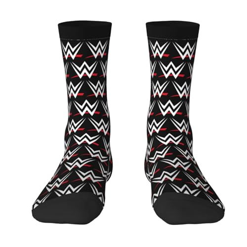 Wrestling Novelty Woven Mid-Calf Socks | Crazy Socks Birthday Christmas Gift For Dad Teen Boyfriend Crew Socks For Men Crew Socks For Men, Large, Assorted Wrestlers