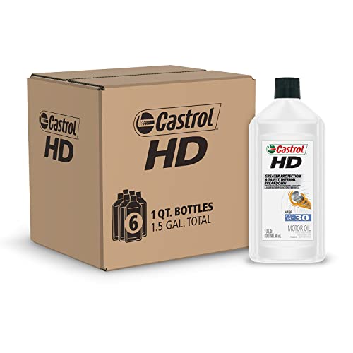 Castrol HD-30 Motor Oil, 1 Quart, Pack of 6