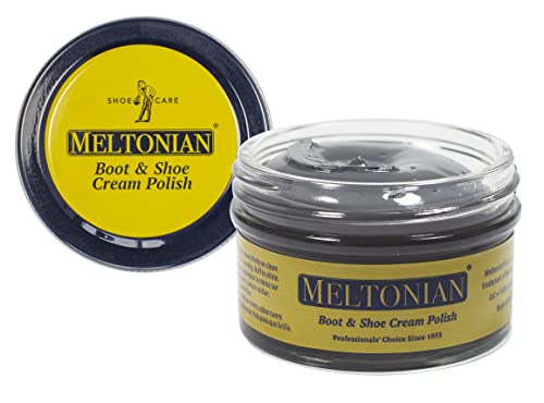 Meltonian Cream | Charcoal Grey 137 | Quality Shoe Polish for Leather | Use on Boots, Shoes, Purses, Furniture | Cream Based Shoe Polish | Leather Conditioner | 1.7 OZ Jar