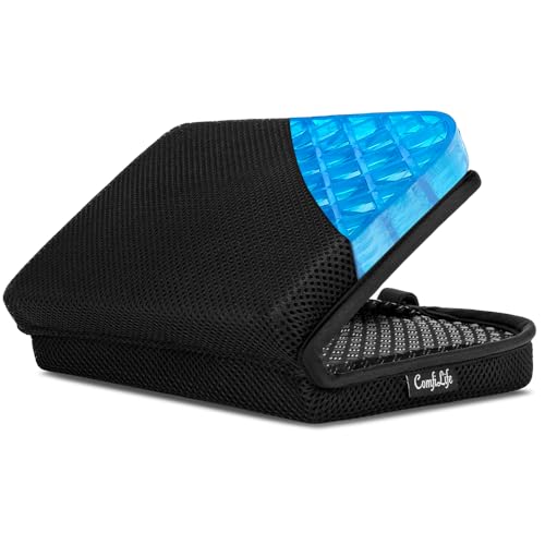 ComfiLife Ergo-Gel Travel Seat Cushion – Portable Airplane Seat Cushion – Gel Grid Design for Ultimate Seating Comfort – Foldable Cushion for Airplane Seats, Camping, Bleachers, Flights, Commute