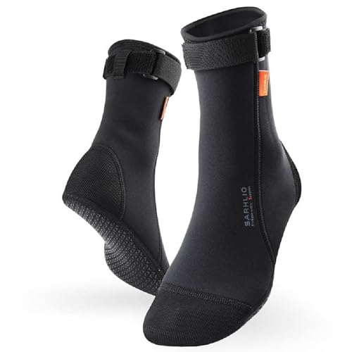 SARHLIO Neoprene 3mm Diving Socks Premium Anti Slip Thermal Booties Sock for Snorkeling Swimming Beach Water Sports Kayaking Surfing(M, 1 Pair)