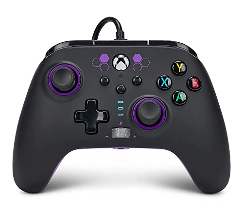 PowerA Enhanced Wired Controller for Xbox Series X|S - Purple Hex, gamepad, video game controller, works with Xbox One