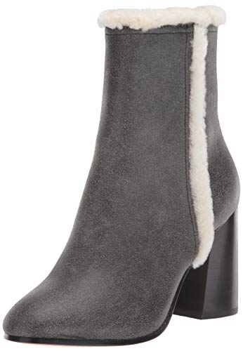 Joie Women's Lorring Shearling Ankle Boot, Black, 7.5 Medium US