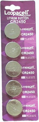 LOOPACELL Lithium 3V Batteries CR2450 5 Pack