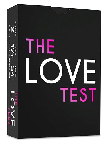 Couples Games | The Love Test for Valentines Day | Adult Card Game & Gift for Anniversary | Date Night Ideas, Relationship Building Adult Games | Wedding Gift Ideas for Him & Her, Women & Men