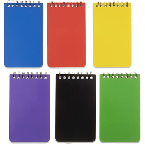 QiCheng 6pack Pocket Notebook Small Notepad Pocket Notepad Small Spiral Notebooks 3X5Inches (6)