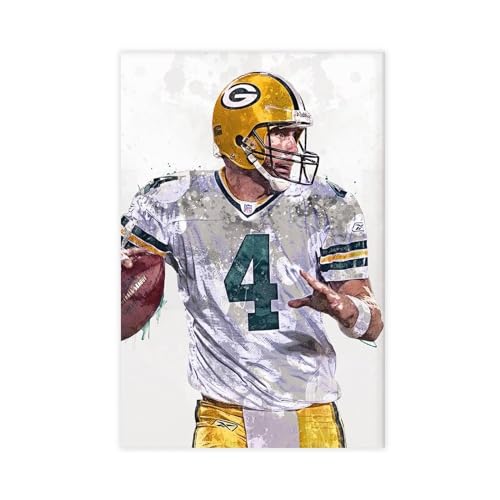 HOUKIG Brett Favre Canvas Poster Wall Art Decor Print Picture Paintings for Living Room Bedroom Decoration Unframe: Unframe:12x18inch(30x45cm)