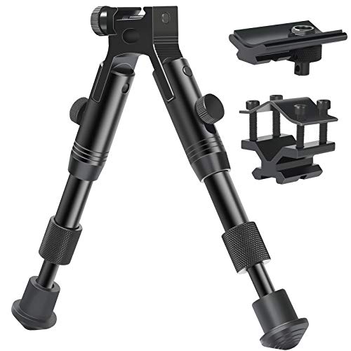 Feyachi 3 in 1 Tactical Riflebipod + Rail Mount Adapter + Barrel Clamp Adjustable Height from 6.5' to 7.0' for Hunting