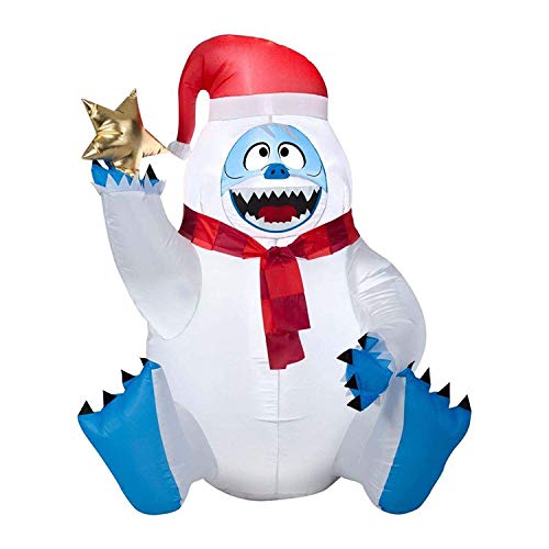 Gemmy Airblown Inflatable Bumble with Star; Use to Greet Guests and Neighbors; Lights up; Self-inflates in Seconds and Deflates for Easy Storage