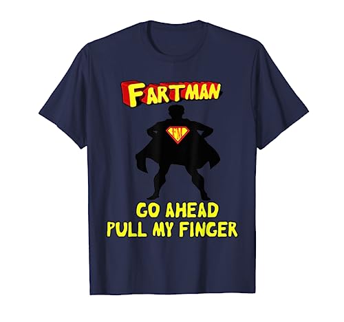Funny Fart Tshirt Fartman Pull My Finger