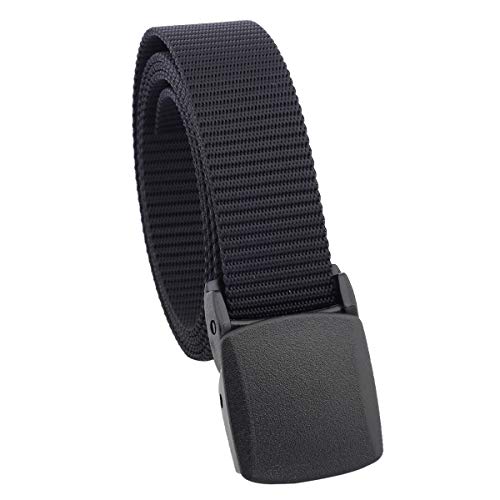 Sportmusies Women's Nylon Webbing Military Style Tactical Duty Belt with Plastic Buckle, Black