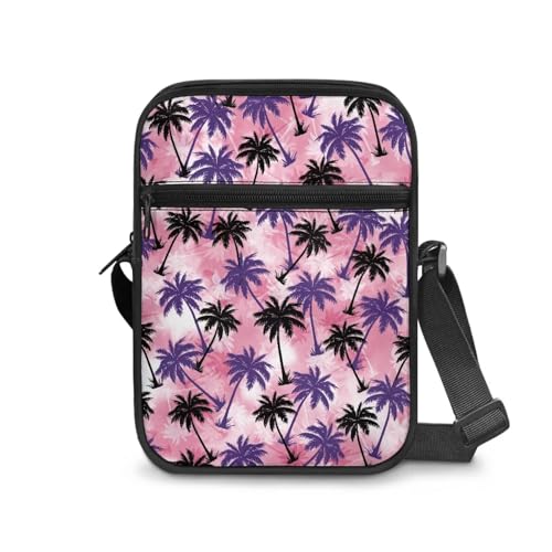 Rweroyiu Womens Fashion Messenger Bag Custom Sling Crossbody Shouler Purse Wallet Hawaii Palm Tree Phone Pouch Sports Armband Handbag Phone Key Organiser