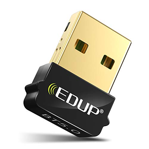 EDUP Mini USB Bluetooth 5.0 Adapter for PC, USB 2.0 Bluetooth EDR Dongle for Desktop/PC/Laptop, 66ft/20M Transmission Range, BT 5.0 Adapter Support Windows 10/8.1/8 /7 (Need Installed Driver)