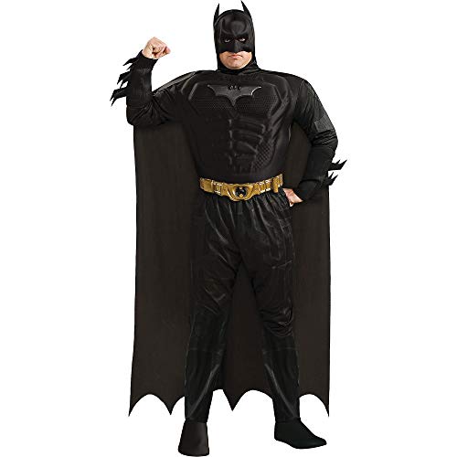 Rubie's mens Dc Comics the Dark Knight Rises Muscle Chest Batman Adult Sized Costumes, Black, Plus