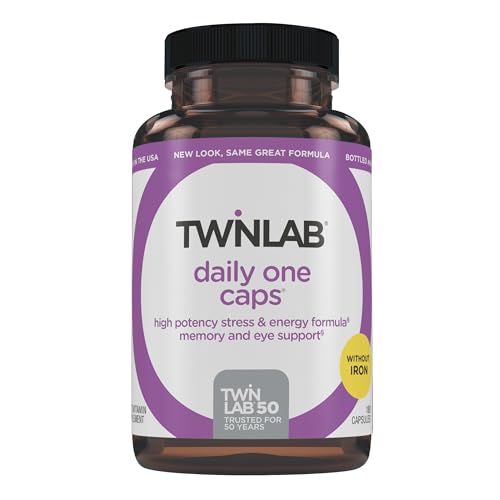 Twinlab Daily One Caps Without Iron - Nutritional Supplement with Zinc, B Vitamins, Magnesium, and More - 180 Capsules