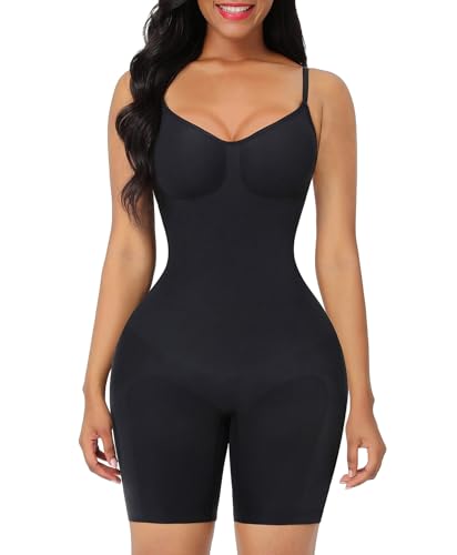 FeelinGirl Plus Size Seamless Body Shaper with Tummy Control and Back Support Shapewear