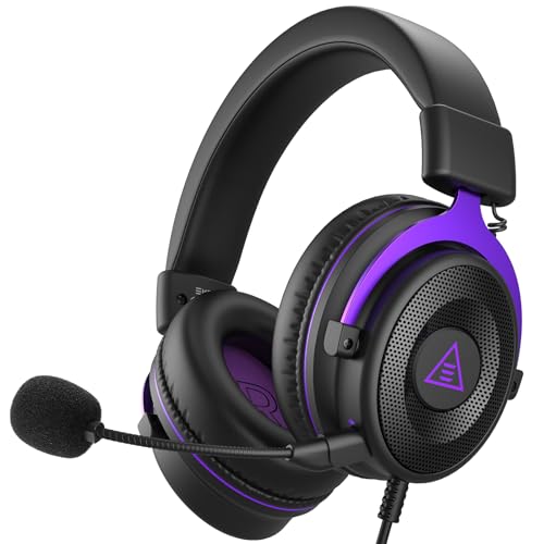 EKSA E900 Headset with Microphone for PC, PS4,PS5, Xbox - Detachable Noise Canceling Mic, 3D Surround Sound, Wired Headphone for Gaming, Computer, Laptop, 3.5MM Jack