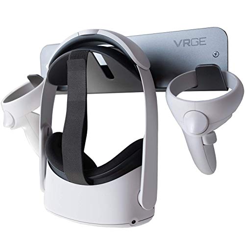 VRGE VR Wall Mount Storage Stand Hook - for Meta/Oculus Quest 3/2 - Rift-S - HTC Vive Pro - PS5 VR2 - Valve Index and Mixed Reality Headsets