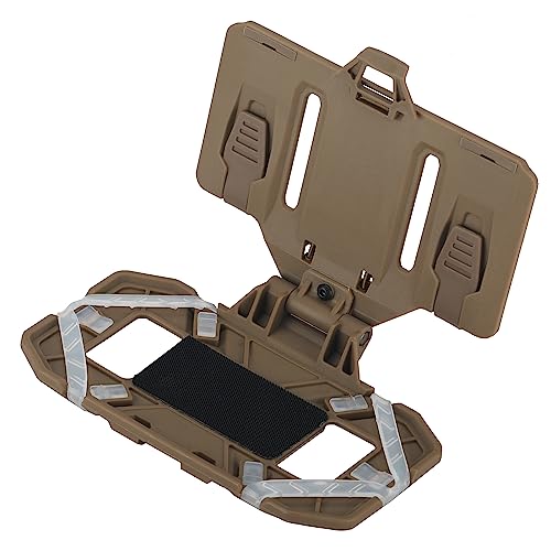 EralcNa Tactical Plate Carrier Vest Attachments, Universal Phone Chest Mount For Screen Size 6.1'-6.7' (tan)