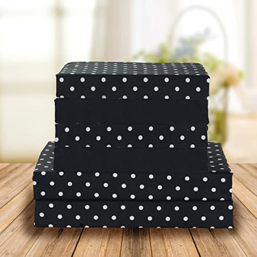 Elegant Comfort Luxury Soft Bed Sheets Polkadot Pattern - 1500 Premium Hotel Quality Microfiber Softness Wrinkle and Fade Resistant (6-Piece) Bedding Set, Queen, Black