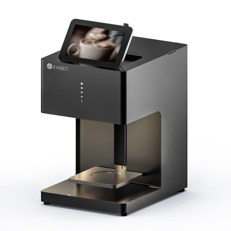 EVEBOT Coffee Printer EB-Pro Model High-Speed High-Precision Printer Coffee Latte Art Customized Photo Printer for Cafes Milk Tea Shops Bars Museums, Brown Cartridge