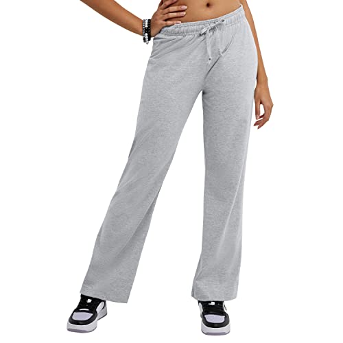Champion, Jersey, Lightweight, Comfortable Lounge Pants for Women, 31.5' (Plus Size Available), Oxford Gray, Small