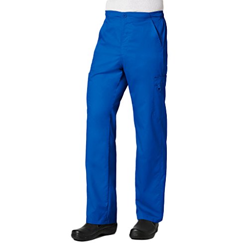Maevn EON Men's Half Elastic 8-Pocket Cargo Scrub Pants (XXX-Large, Royal Blue)