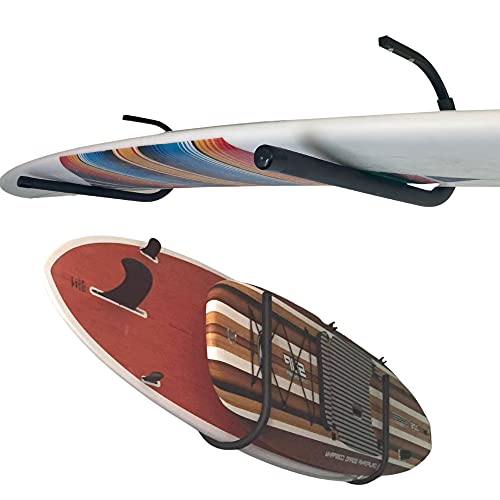COR Surf SUP and Surfboard Ceiling or Wall Storage Rack | Standup Paddleboard Indoor Outdoor | Surf Wall Mount for Garage of Home