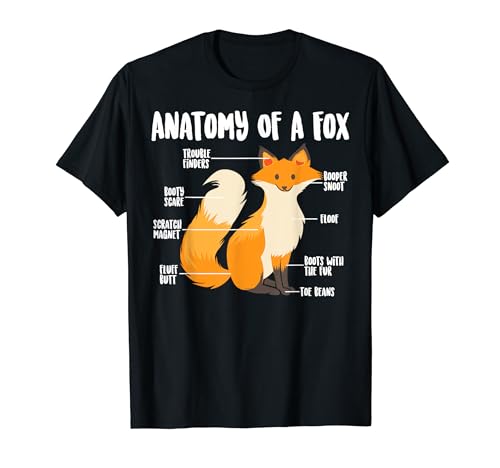 Anatomy Of A Fox | Cute Sweet Carnivore Funny Animal Gift T-Shirt