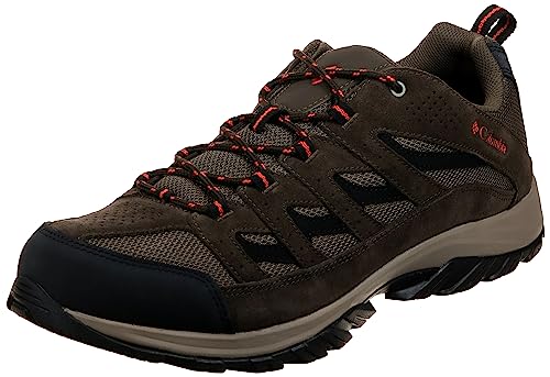 Columbia Mens Crestwood Hiking Shoe Breathable, High-Traction Grip, Camo Brown, Heatwave, 11 US