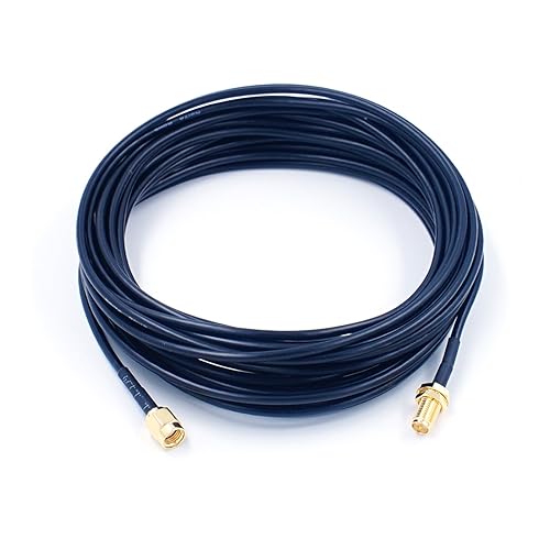 PriaRi RP SMA Male to RP SMA Female Extension Cable for WiFi Antenna RF Connector RG174 Cable (Color : 4 Meter)