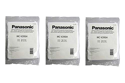 Genuine Panasonic Mc-v295h Type C-19 Synthetic Hepa Vacuum Cleaner Bags / 6 Individual Bags - Genuine Oem Mc-v295h