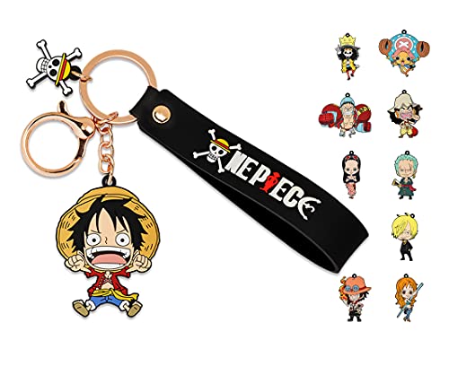 YJacuing Anime One Piece Fish-Man Island Saga Collection Blind Box Keychain, Cute Collectible PVC Charm (B, 1)