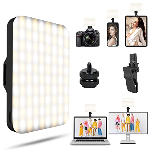 Selfie Light - BANSINE USB-Rechargeable LED Phone Light - Portable Photo Light with 97+ CRI, Up to 6500K Color Temperature Phone Light for Selfie, Zoom Conference, Video, Makeup and Live Stream