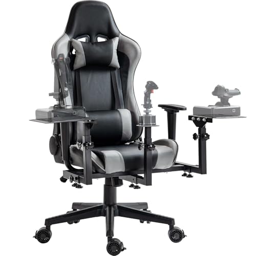 Marada Flight Joystick Hotas Mount with Chair Adjustable Compatible with Thrustmaster/Logitech A10C Hotas Warthog, X56 X52 More Stable Flight Simulator Cockpit with Seat, Not Include Gaming Devices