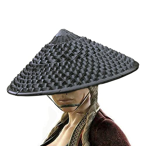 SUNNYHILL Bamboo Samurai Hat Handmade Pineapple Cone Hat Dress up Props