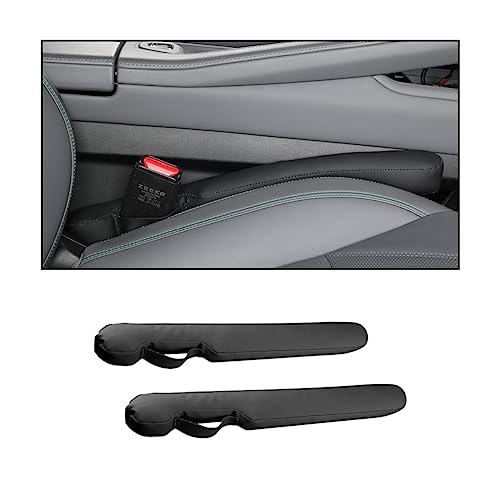 LKAHG Car Seat Gap Filler, 2 Pack Microfiber Leather Seat Crevice Plug Drop Blocker, Organizer Fill The Gap Between Seat and Console Stop Things from Dropping, Universal Car Accessories (Black)