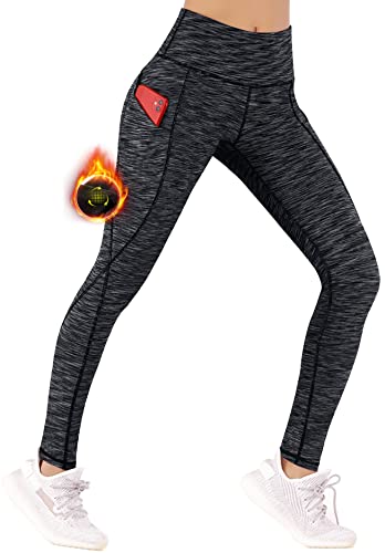 Ewedoos Fleece Lined Leggings with Pockets for Women Thermal Warm Winter Leggings for Women High Waisted Workout Yoga Pants