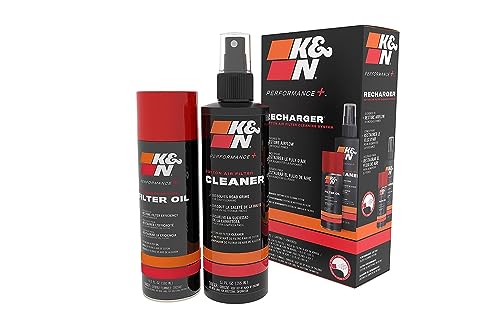 K&N Air Filter Cleaning Kit: Aerosol Filter Cleaner and Oil Kit; Restores Engine Air Filter Performance; Service Kit-99-5000, Multi