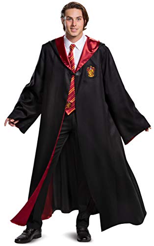 Disguise unisex adult Harry Potter Gryffindor Robe Prestige Accessory Costume Outerwear, Black & Red, Medium 38-40 US