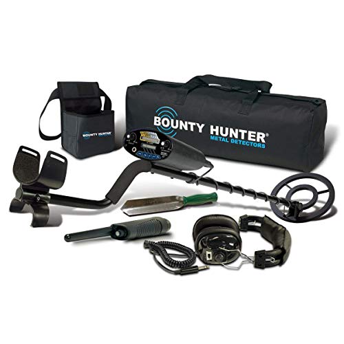 Bounty Hunter Sharp Shooter II Metal Detector with Complete Pro Kit, Carry Bag, Headphones, Pinpointer and Finds Pouch with Recovery Tool, 8' Water Proof Coil, 6.6kHz