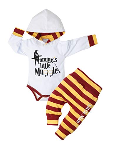 Baby Boy Clothes 3-6 Months Mommy Little Muggle Cute Boy Hoodies + Little Man Pants Set 2PC Stuff gifts